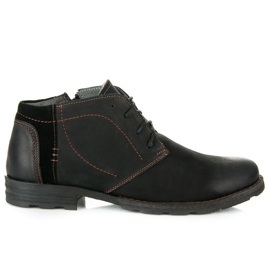 Lucca Bottes pour hommes avec isolation noir