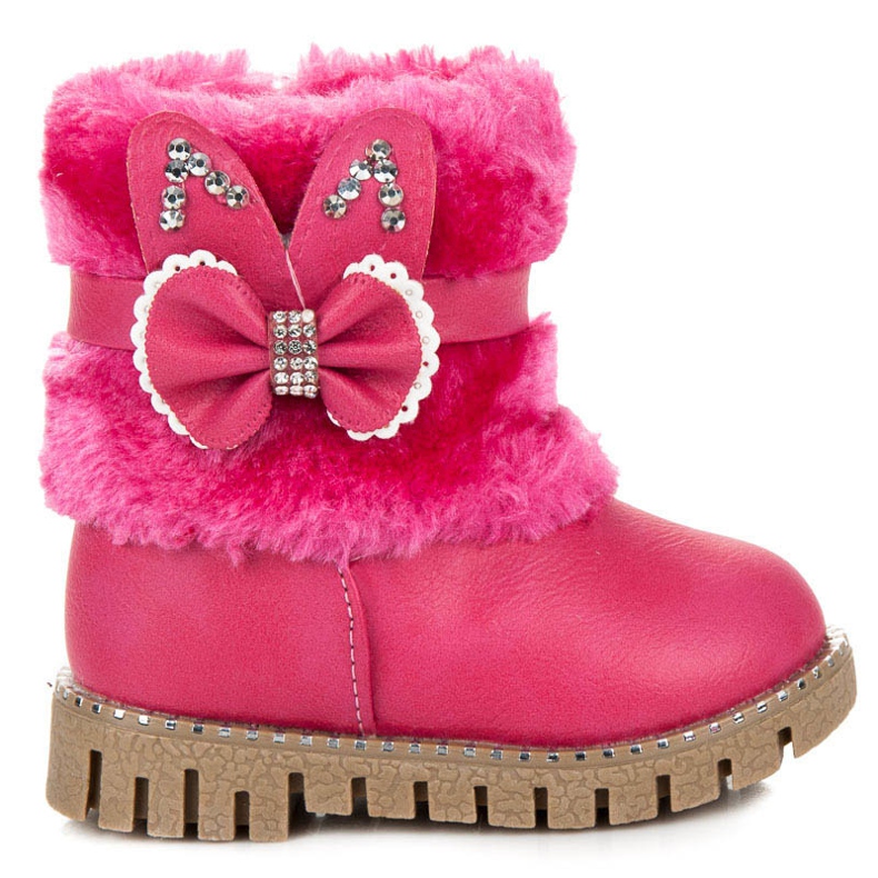 Bottes chaudes pour filles rose