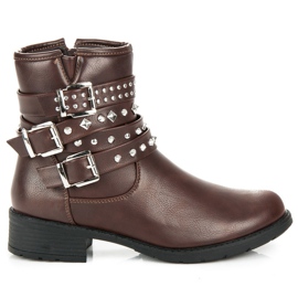 Ptpt Bottes rock à strass brun