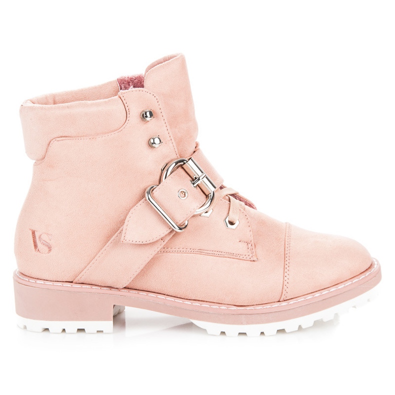 Vices New Collection Trappeurs en suède rose