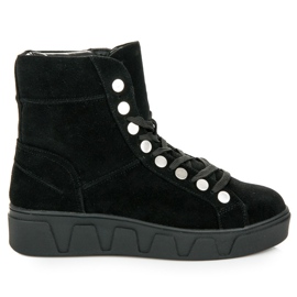 Betler Bottines à lacets sur la plateforme noir