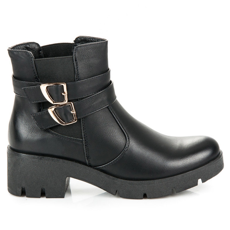 Abloom Bottines Chelsea à boucles le noir
