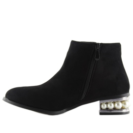 Bottines Jodhpur avec perles noir wd33p noir le noir