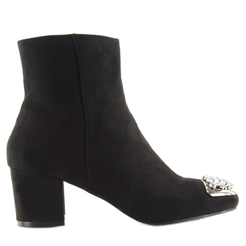 Bottes noires avec des pierres sur les orteils fa156 Noir le noir