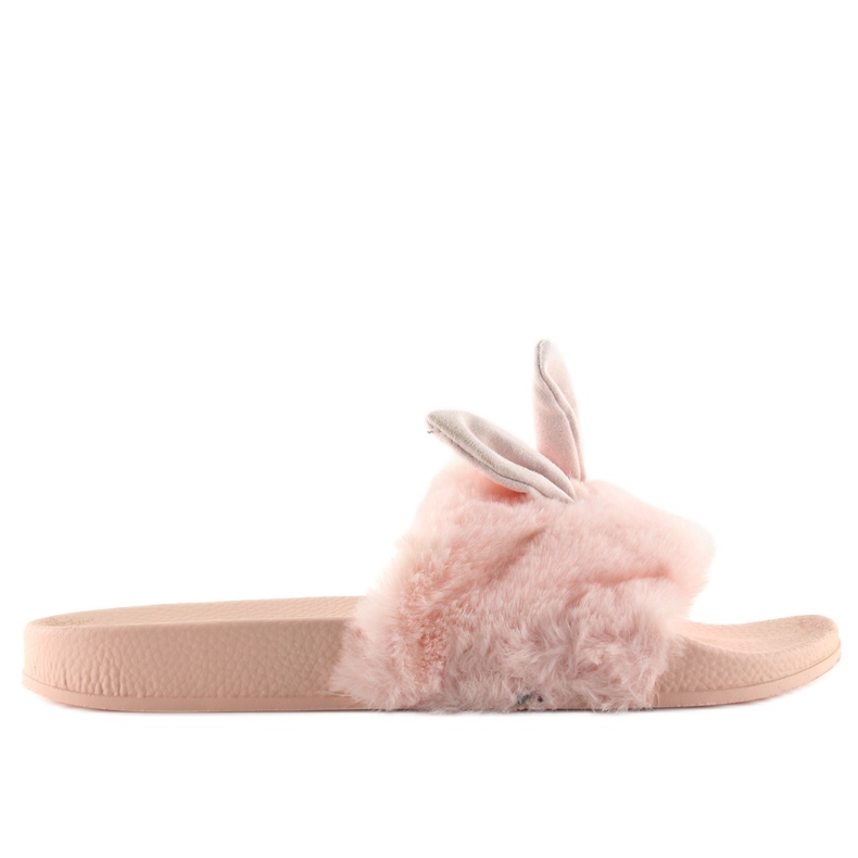 Chaussons Avec Fourrure Et Dommage Rose 58-21 Chaussons Avec Fourrure Et Dommage Rose 58-21