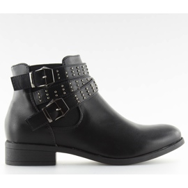 Bottines Jodhpur noires pe153p noir