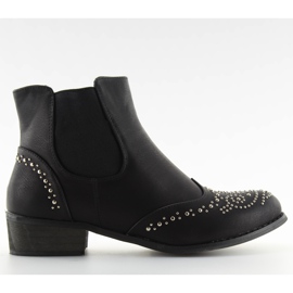 Chelsea boots femme noires à clous