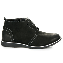 Lucca Bottines en cuir de mouton noir
