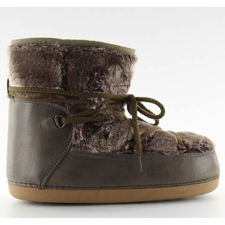 Flocons de lune avec fourrure marron hw9501 Kaki brun