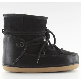 HW9500 Bottes de neige lune noire le noir