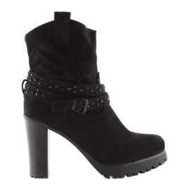 Bottes plateforme noires b16331 noir le noir