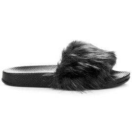 Yes Mile Chaussons moelleux noirs le noir Yes Mile Chaussons moelleux noirs le noir