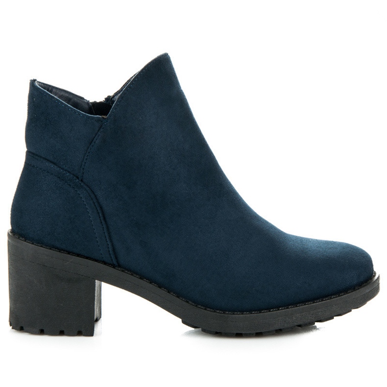 Vices New Collection Bottines à talons en daim bleu