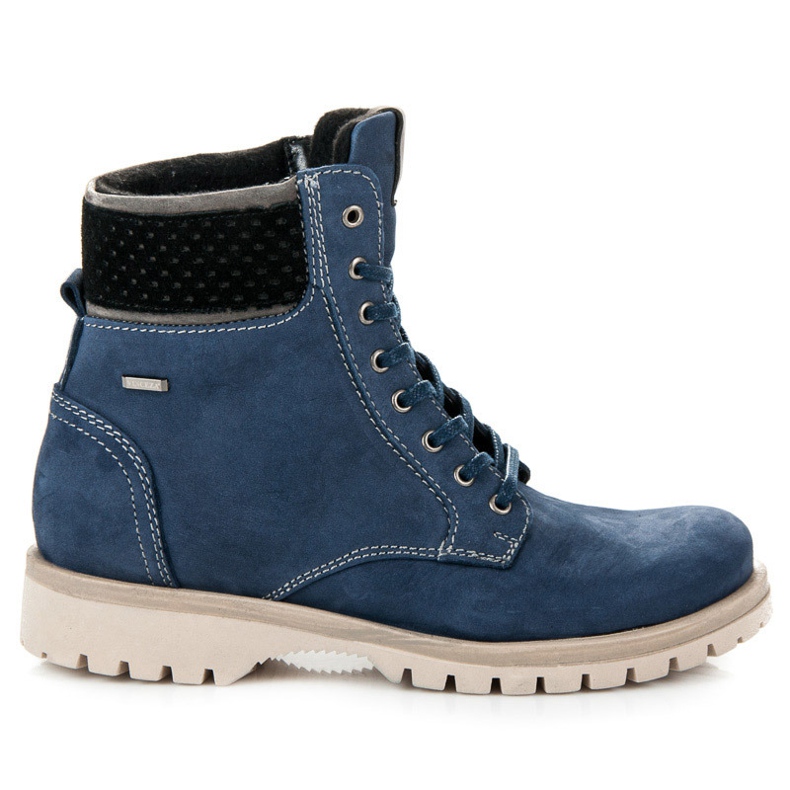 Trappeurs vinceza en cuir bleu Trappeurs vinceza en cuir bleu