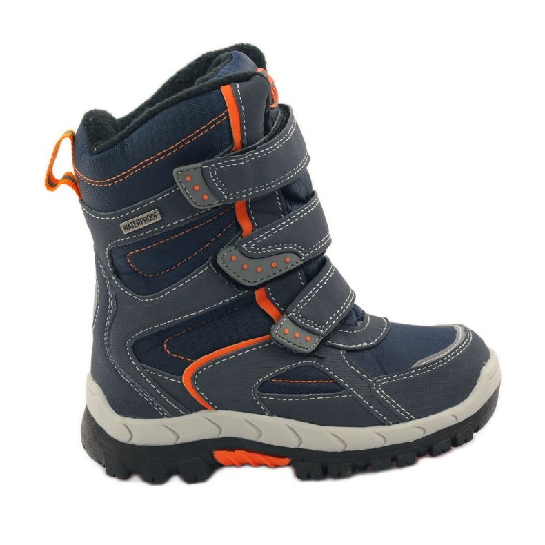 American Club Boots avec une membrane Navy 1710 bleu marin orange American Club Boots avec une membrane Navy 1710 bleu marin orange