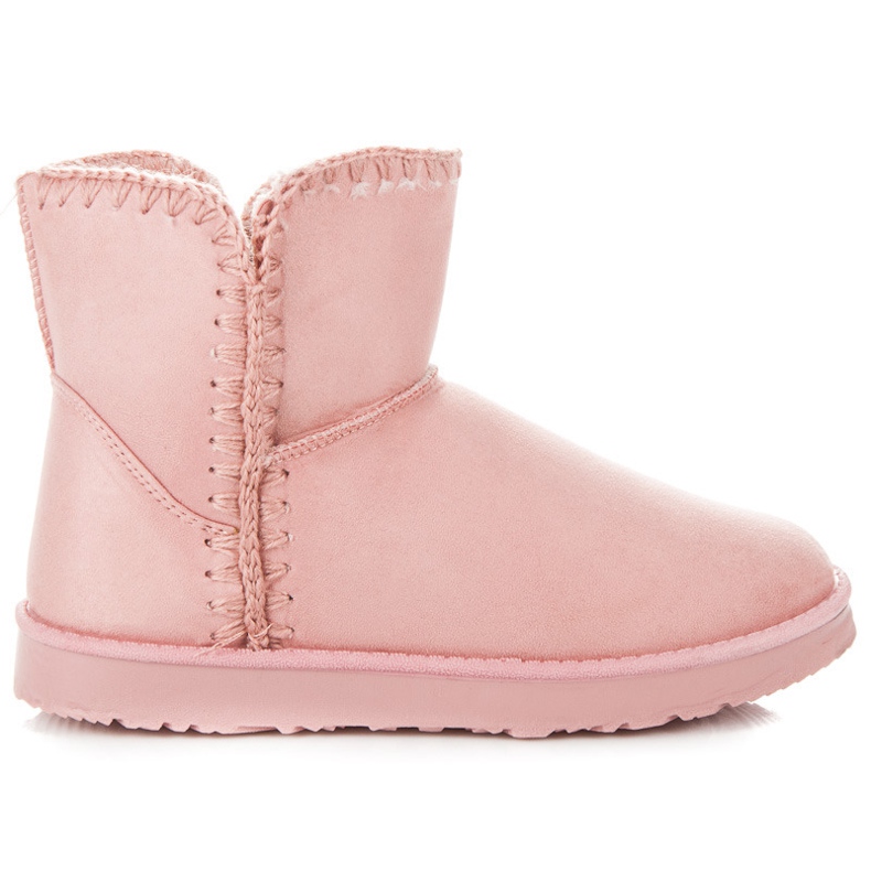 Bottes de neige en daim KYLIE rose
