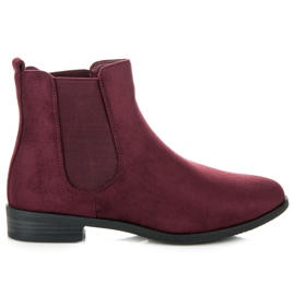 Juliet Bottes bordeaux confortables rouge