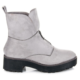 Vices Bottes fermées par une fermeture éclair gris