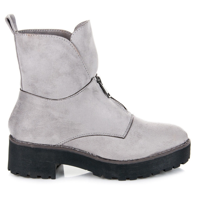 Vices Bottes fermées par une fermeture éclair gris