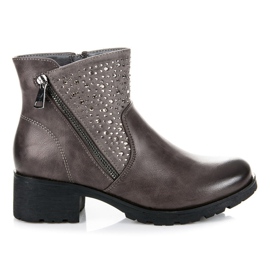 Vices Bottines zippées décontractées gris