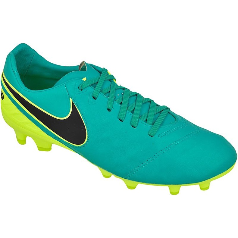 Nike Tiempo Legacy Ii Fg M 819218-307 chaussures de football bleu marine, vert, jaune bleu