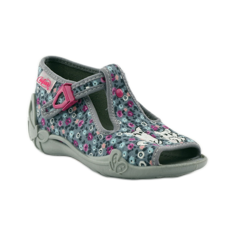 Chaussons deux chats Befado 213p099 gris rose Chaussons deux chats Befado 213p099 gris rose