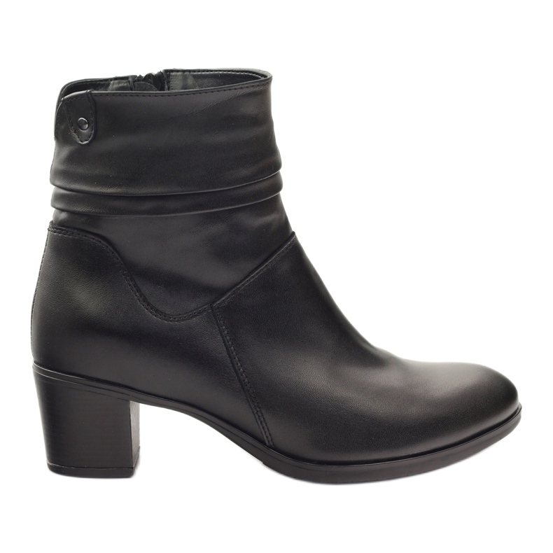 Gregors Bottes en cuir féminin isolées avec une toison 614 noir le noir