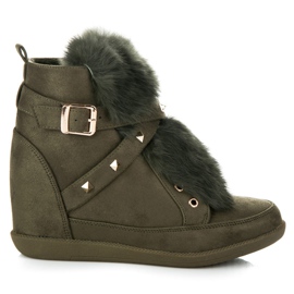 Kylie Baskets Avec Fourrure vert Kylie Baskets Avec Fourrure vert