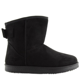 Bottes de neige emusy avec un noeud noir B780 noir