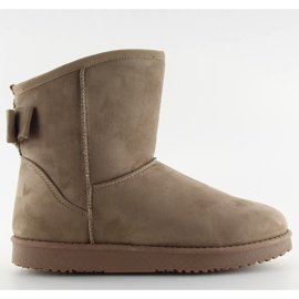 Emuses enneigés avec un arc beige kaki