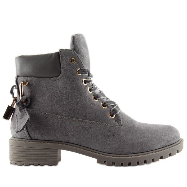 Bottes en bois grises pour femmes AT-0623-L Gris Bottes en bois grises pour femmes AT-0623-L Gris