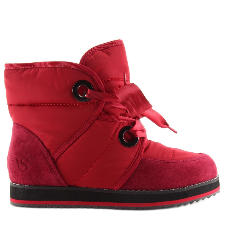 Bottes de neige rouges à lacets 9079 red