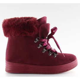 Bottes de neige pour femme bordeaux 16-570 vin rouge noir