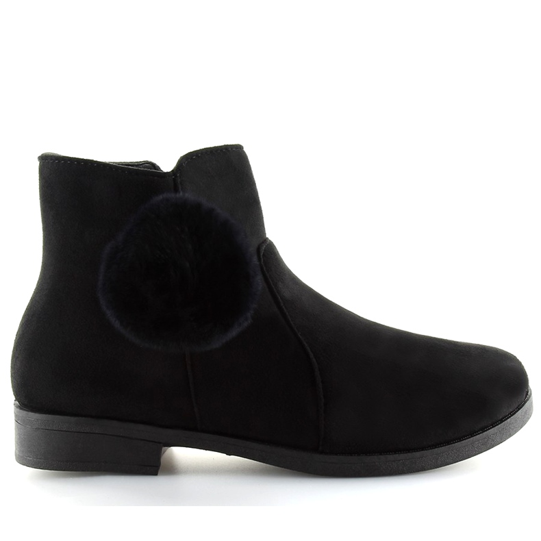 Bottes femme noires à pompon X-15 noir le noir