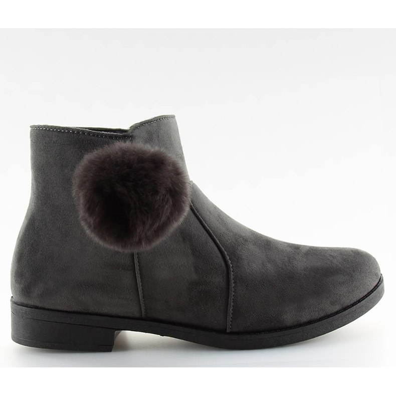 Bottes femme grises X-15 grises à pompon Bottes femme grises X-15 grises à pompon
