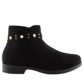 Bottines Chelsea Noires Avec Perles X-19 Black