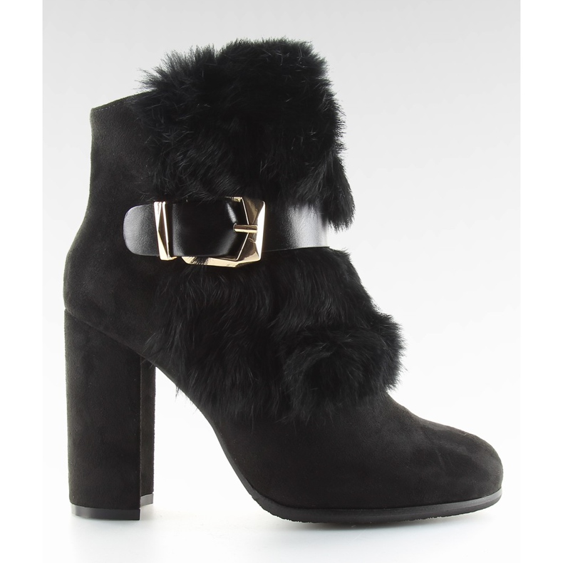 Bottes noires à talons hauts avec fourrure noir 1316 Black le noir Bottes noires à talons hauts avec fourrure noir 1316 Black le noir