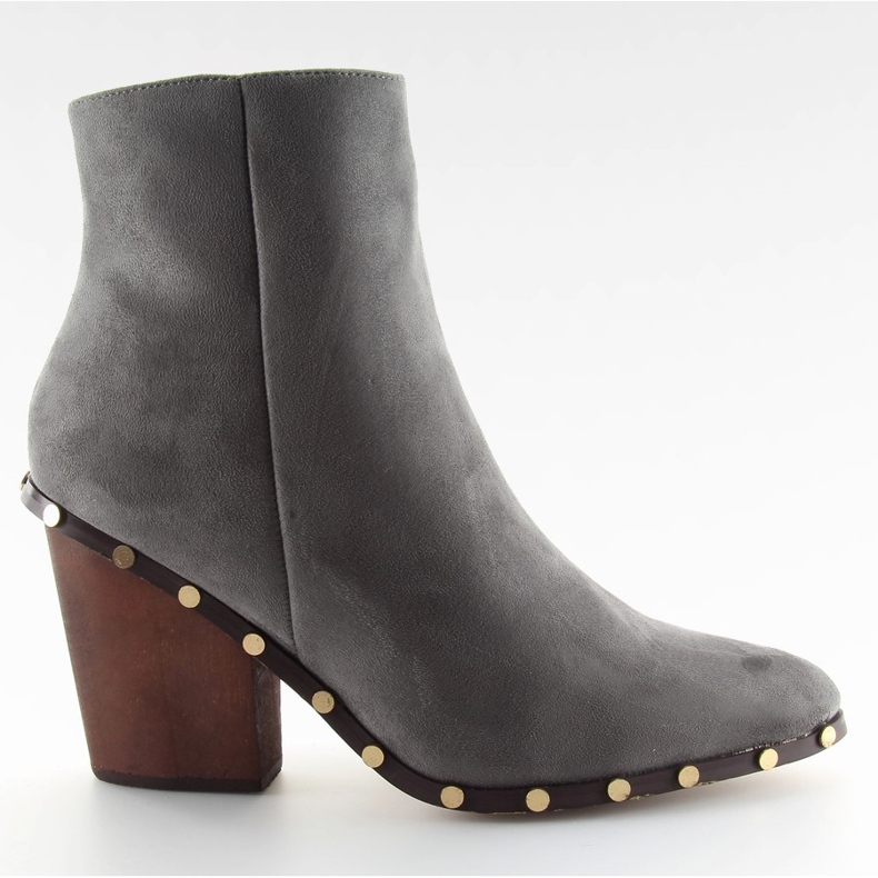 Bottes à talons en bois gris 9127 gris Bottes à talons en bois gris 9127 gris