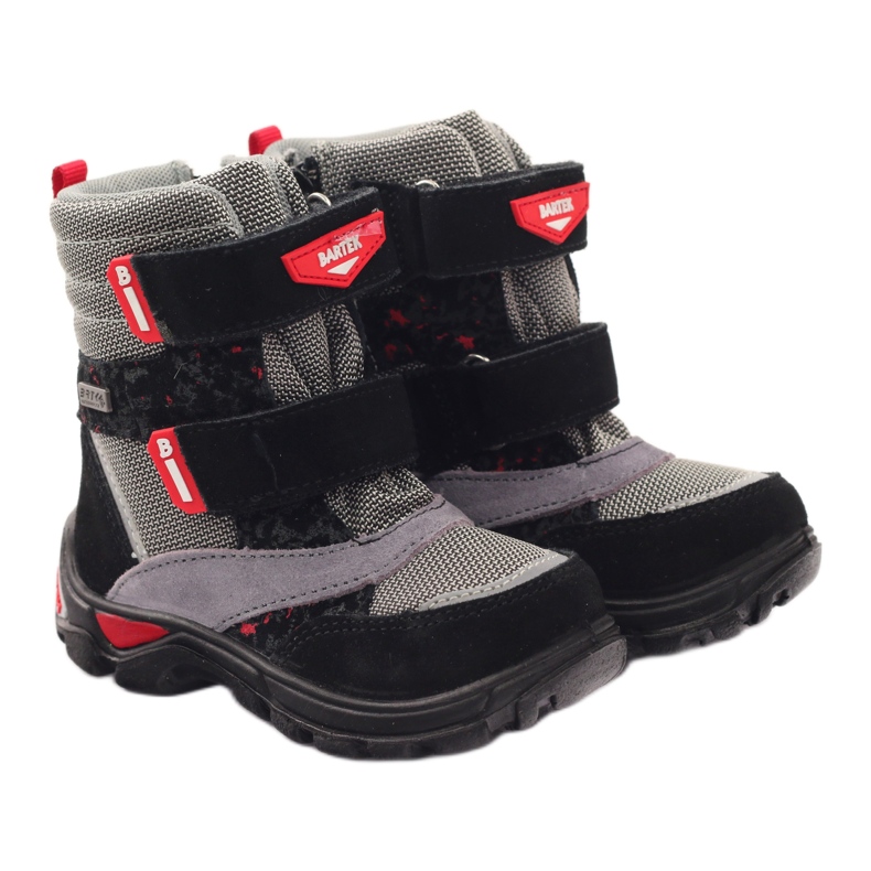 Bartek Bottes Bottes imperméables 21473 le noir rouge gris Bartek Bottes Bottes imperméables 21473 le noir rouge gris