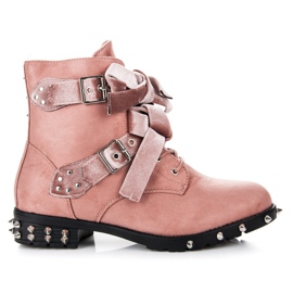 Vices Sacs cloutés en daim rose