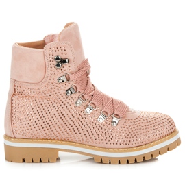 Vices Trappeurs à larges lacets rose