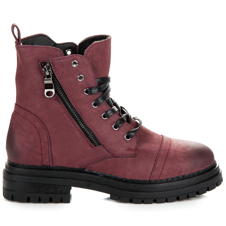 Vices Travailleurs marrons en talons bas rouge