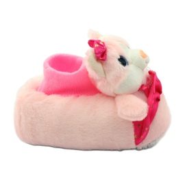 American Club Chaussons chauds animaux chatons américains rose