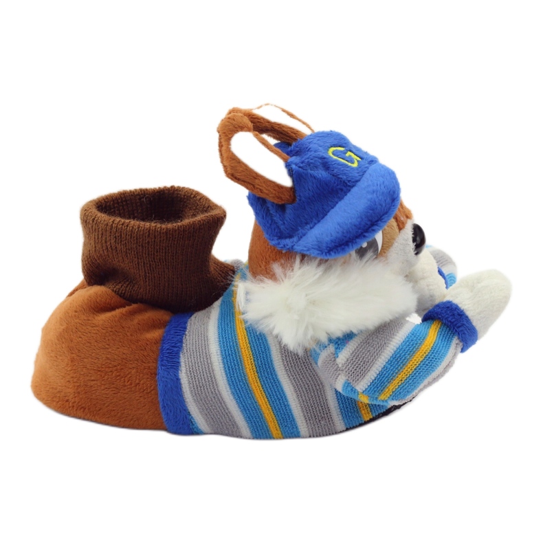 American Club Pantoufles chaudes pour animaux de compagnie écureuil américain bleu brun