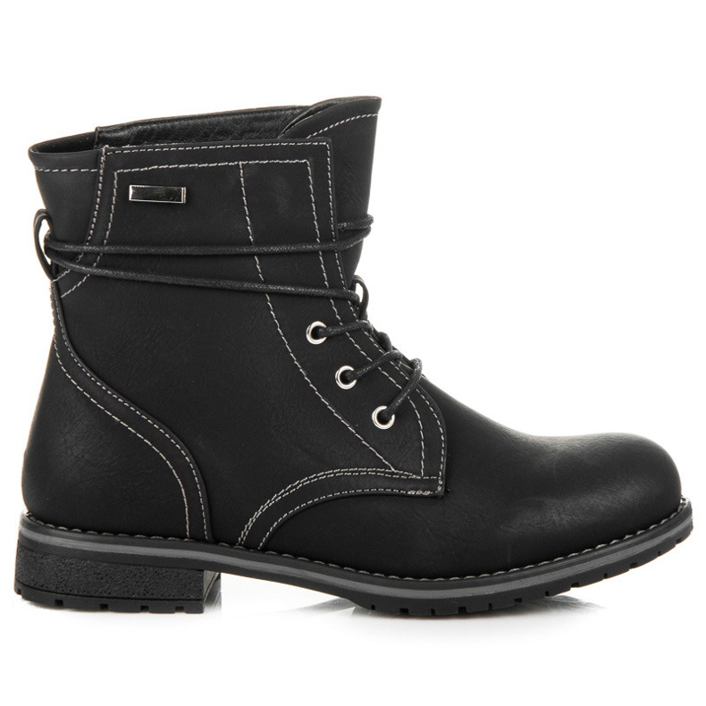 Queentina Bottes de travail le noir