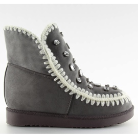 Chaussures compensées gris DD62P gris
