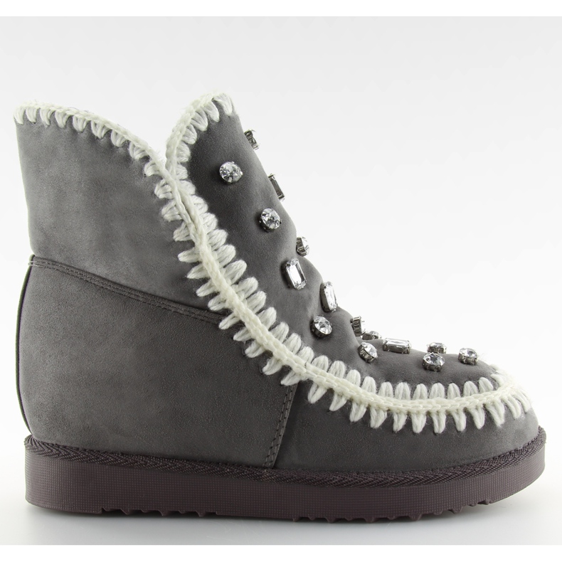 Chaussures compensées gris DD62P gris