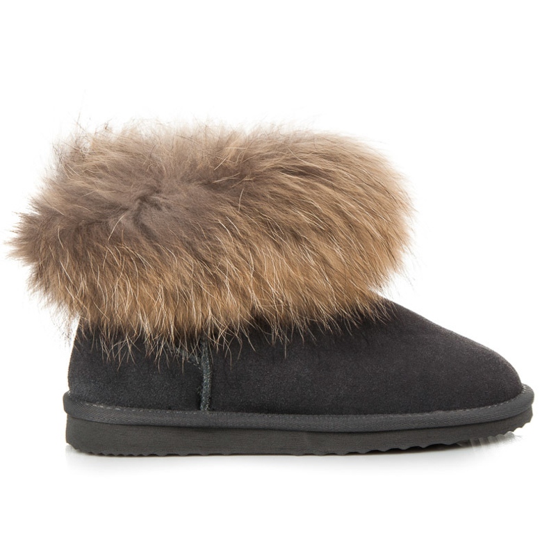 Coco Perla Mukluki en cuir gris Coco Perla Mukluki en cuir gris