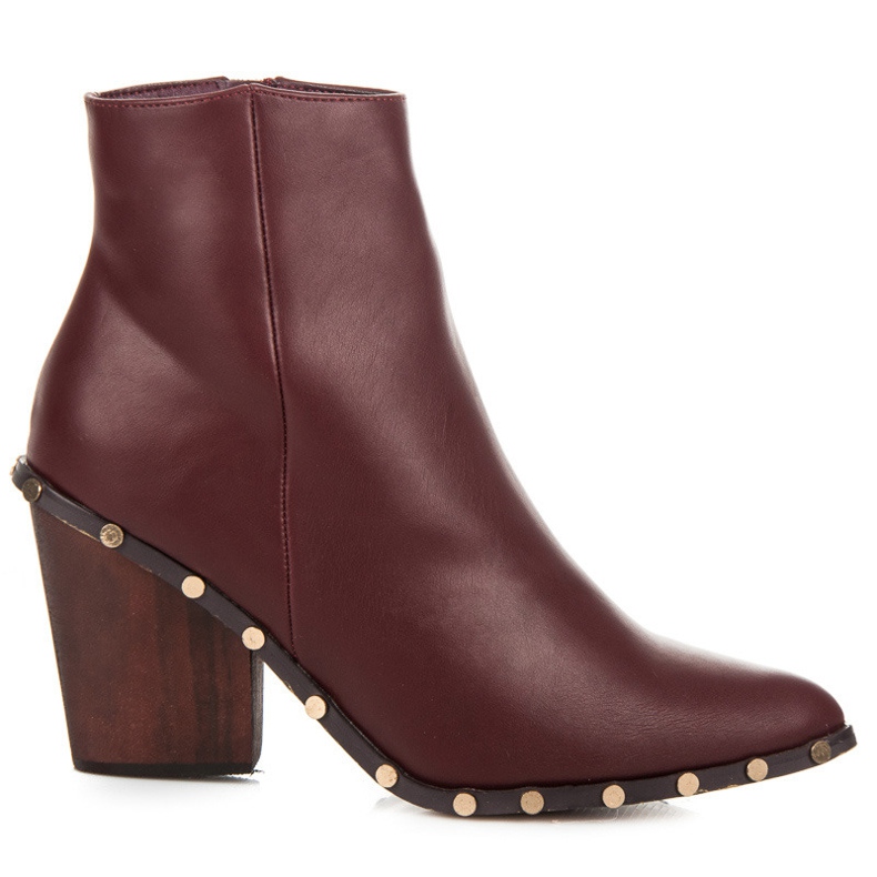 Vices Bottes bordeaux élégantes rouge