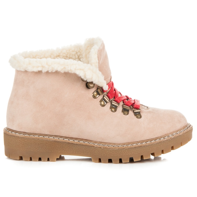 Vices Bottines avec manteau en peau de mouton brun